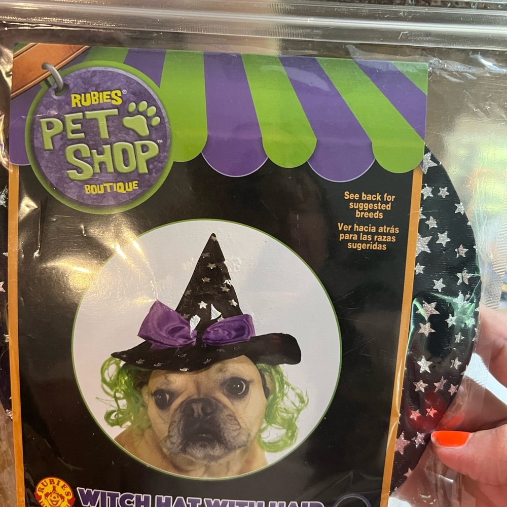 Rubie's Pet Shop Witch Hat with Hair size M/L